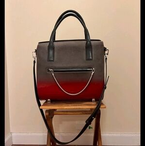Alexander Wang Gray, Black & Red Ombre Satchel Leather Handbag